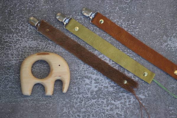 Leather Baby Dummy Clip - Image 2